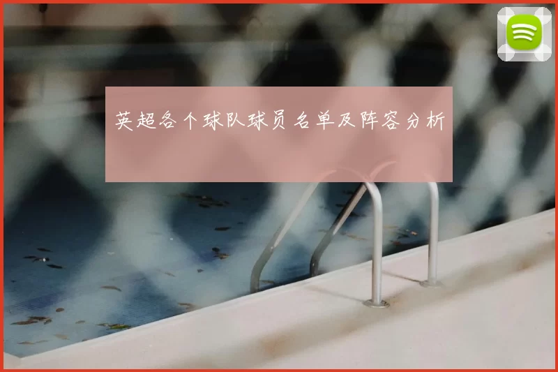 英超各个球队球员名单及阵容分析