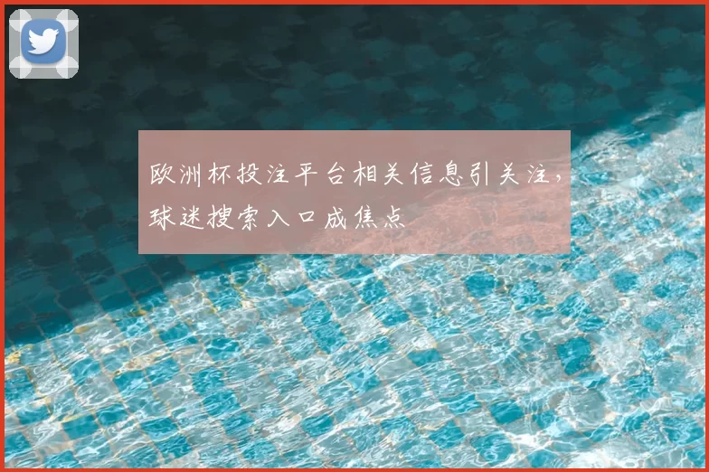 欧洲杯投注平台相关信息引关注,球迷搜索入口成焦点