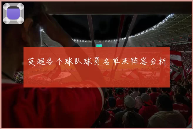 英超各个球队球员名单及阵容分析